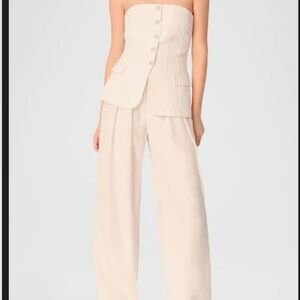 Maje Cream Strapless Top